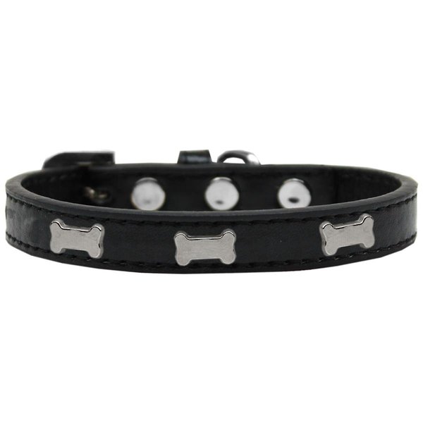 Pet Pal Silver Bone Widget Dog CollarBlack Size 10 PE852781